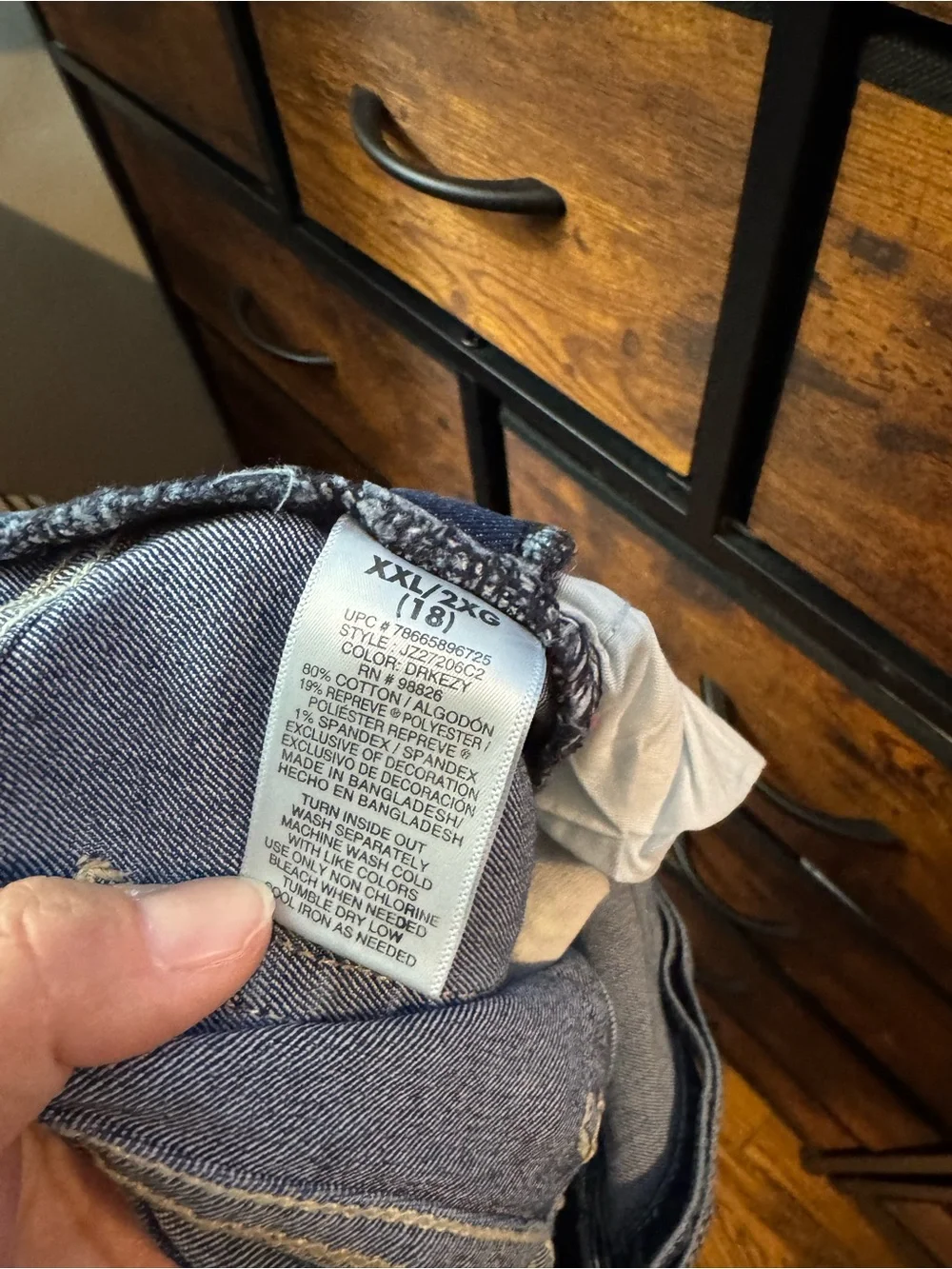 Jordache Dark Blue Denim Overalls with Contrast Stitching